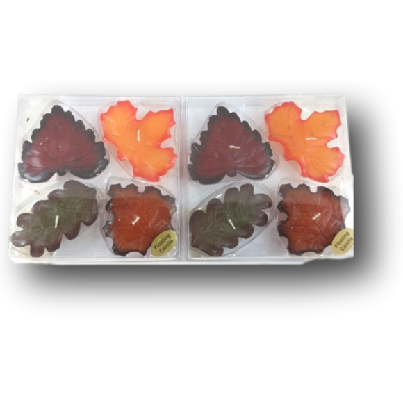 Other - Set of 8 Autumnal Fall Harvest floating candles